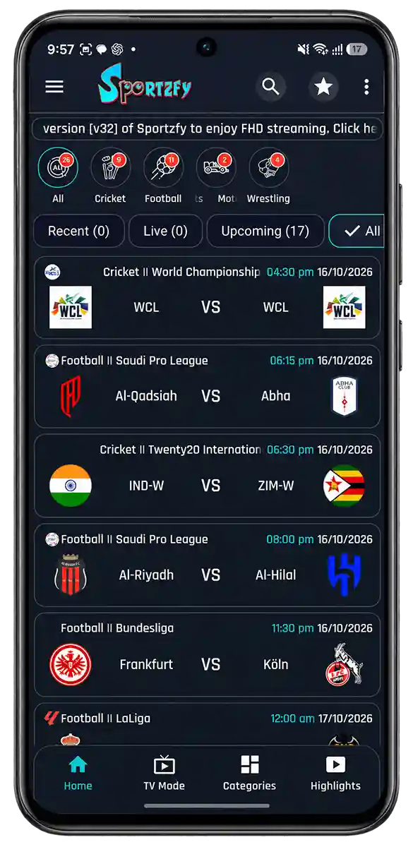 Sportzfy App